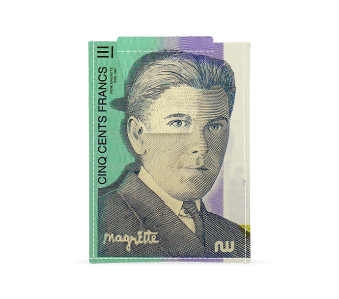 Porte-cartes coloré René Magritte billet de banque